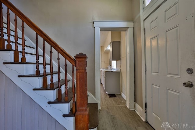 15 Bertus St, Cincinnati, OH 45217 - stairs with wood finished floors and baseboards