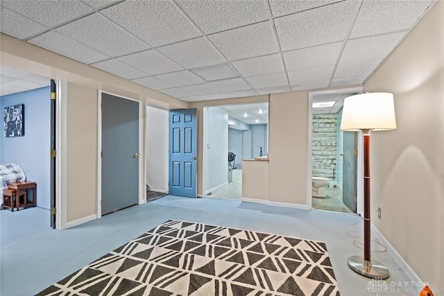 1227 Fyffe Ave, New Carlisle, OH 45344 - finished below grade area with a paneled ceiling and baseboards