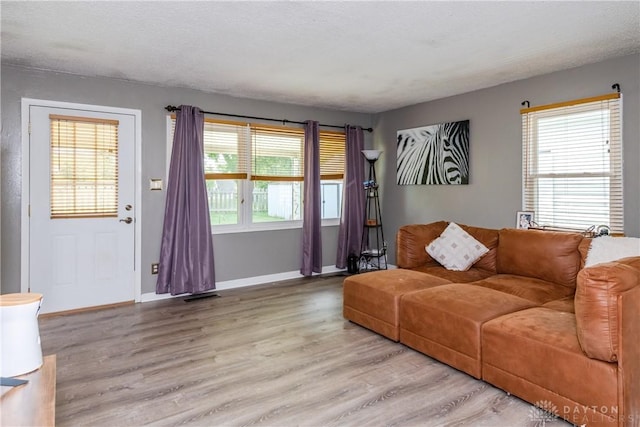 1221 Highview Dr, Fairborn, OH 45324 - living room featuring light wood-type flooring and baseboards
