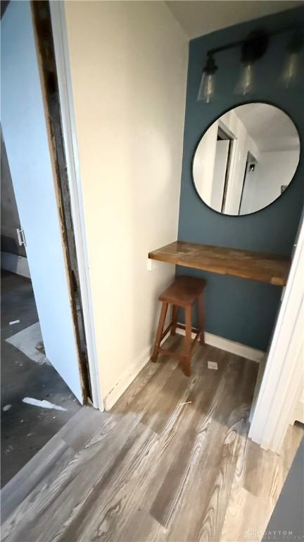 300 S Hayden Ave, Dayton, OH 45431 - bathroom with wood finished floors and baseboards