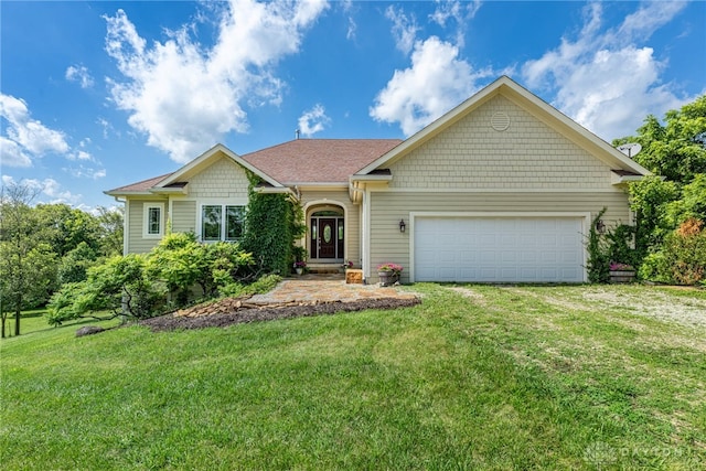 1590 Fairground Rd, Xenia, OH 45385 - view of front of property with a front yard, an attached garage, and driveway