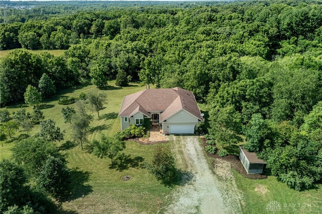 1590 Fairground Rd, Xenia, OH 45385 - view from above of property featuring a heavily wooded area