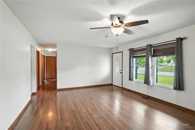 5 Bayberry Dr, Springboro, OH 45066 - empty room with a ceiling fan and wood finished floors