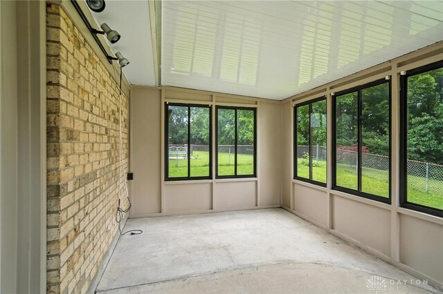 5 Bayberry Dr, Springboro, OH 45066 - unfurnished sunroom featuring brick wall