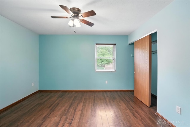 5 Bayberry Dr, Springboro, OH 45066 - unfurnished bedroom with wood finished floors, a closet, and ceiling fan