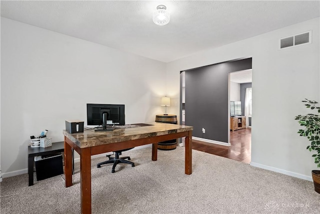 395 Victoria Pl, Waynesville, OH 45068 - home office featuring carpet floors and baseboards