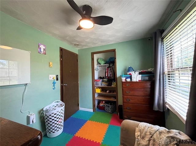 191 Ardmore Dr, Cedarville, OH 45314 - bedroom with a closet and a ceiling fan