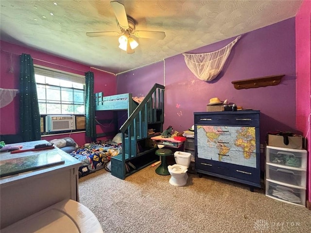 191 Ardmore Dr, Cedarville, OH 45314 - carpeted bedroom with cooling unit and ceiling fan