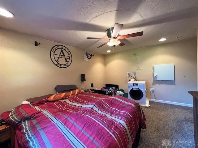 191 Ardmore Dr, Cedarville, OH 45314 - carpeted bedroom with recessed lighting and a ceiling fan
