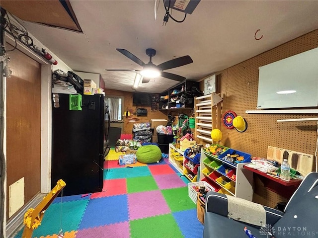 191 Ardmore Dr, Cedarville, OH 45314 - playroom featuring a ceiling fan