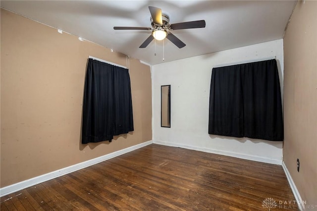718 Hook Rd, Xenia, OH 45385 - empty room with hardwood / wood-style flooring and ceiling fan