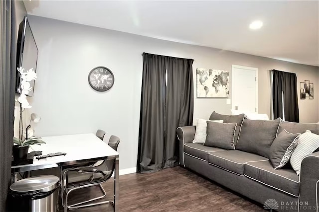 4646 Wayne Meadows Cir Unit 4640, Dayton, OH 45424 - living room with dark wood-type flooring and recessed lighting