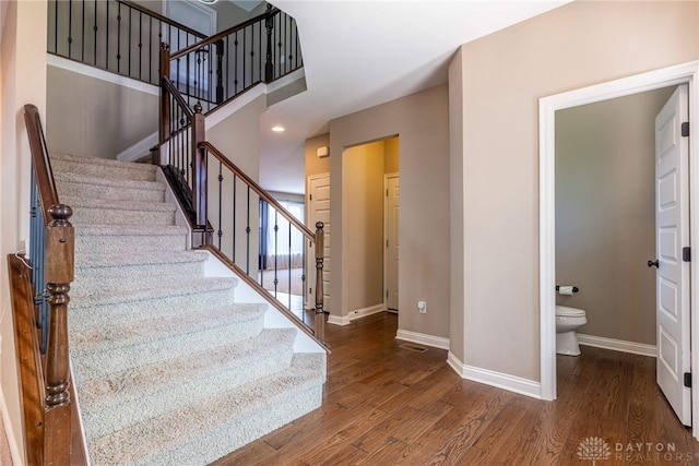 225 Woodstream Dr, Springboro, OH 45066 - stairs with wood finished floors