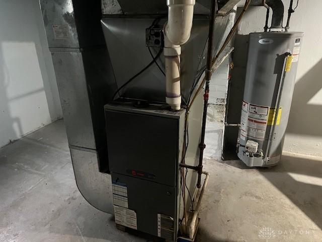 417 Sandalwood Dr, Dayton, OH 45405 - utilities featuring water heater and heating unit