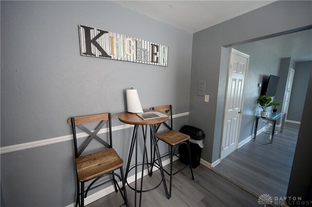 228 E Bruce Ave, Dayton, OH 45405 - dining area featuring wood finished floors and baseboards