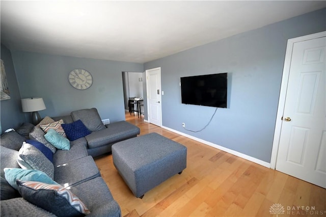228 E Bruce Ave, Dayton, OH 45405 - living area featuring wood finished floors and baseboards