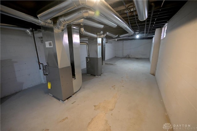 228 E Bruce Ave, Dayton, OH 45405 - unfinished below grade area with heating unit