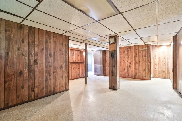 798 Carini Ln, Cincinnati, OH 45218 - finished below grade area with wood walls and a paneled ceiling