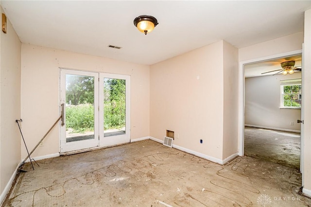 4689 Fisher Rd, Franklin, OH 45005 - spare room featuring healthy amount of natural light and ceiling fan