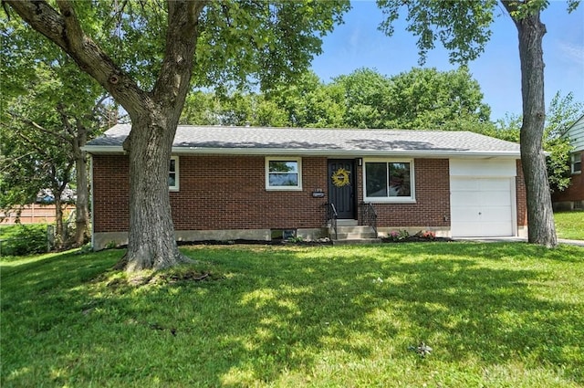1378 Standish Ave, Riverside, OH 45432 - single story home with a garage, brick siding, entry steps, and a front yard