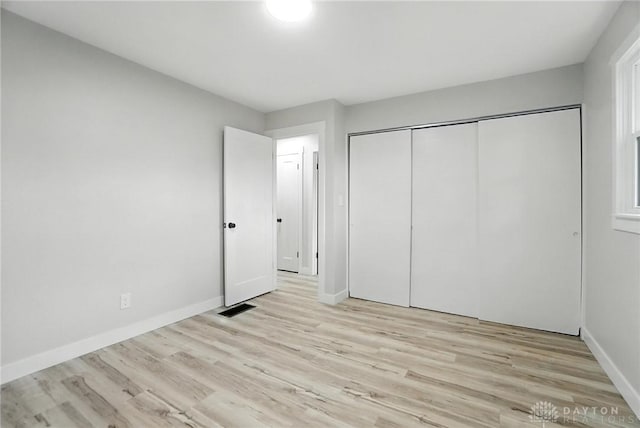1378 Standish Ave, Riverside, OH 45432 - unfurnished bedroom with light wood-style flooring and a closet