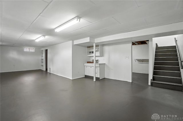1378 Standish Ave, Riverside, OH 45432 - basement featuring stairs and baseboards