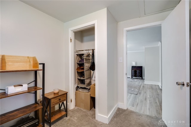 541 E Main St, Xenia, OH 45385 - hall with baseboards and carpet flooring