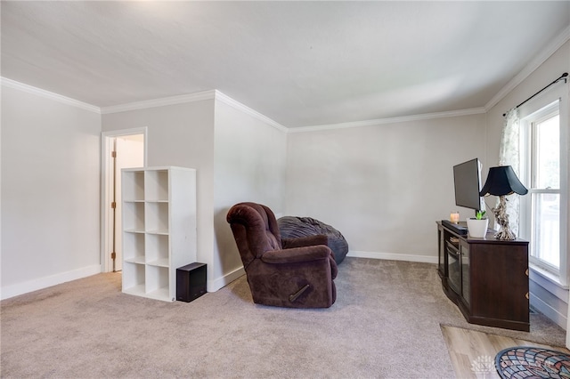 541 E Main St, Xenia, OH 45385 - sitting room featuring plenty of natural light, crown molding, and carpet floors