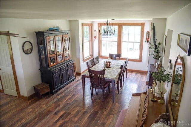 4741 Wolverton Rd, Eaton, OH 45320 - dining space with a chandelier and dark wood finished floors