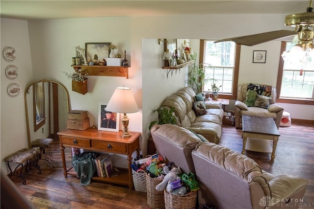 4741 Wolverton Rd, Eaton, OH 45320 - living area featuring plenty of natural light and wood finished floors