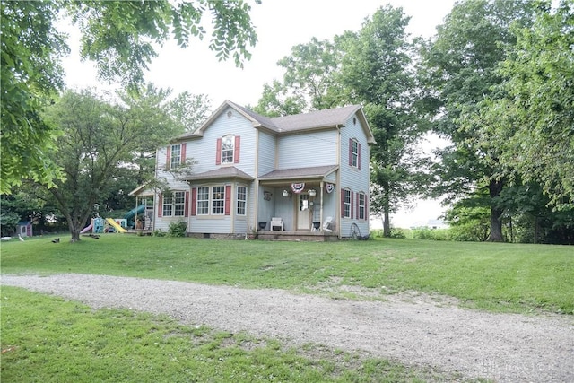 4741 Wolverton Rd, Eaton, OH 45320 - view of front facade featuring a front yard and a porch
