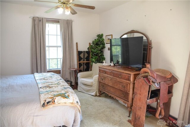 4741 Wolverton Rd, Eaton, OH 45320 - bedroom with carpet floors and a ceiling fan