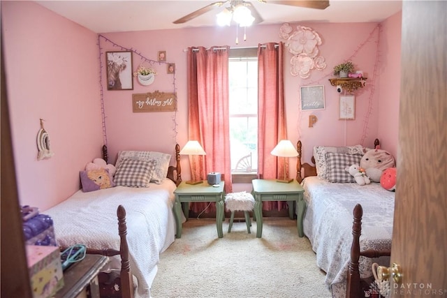 4741 Wolverton Rd, Eaton, OH 45320 - bedroom with carpet and a ceiling fan