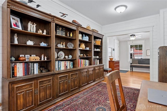 69 Bridge St, Cedarville Twp, OH 45314 - hall featuring wood finished floors and crown molding