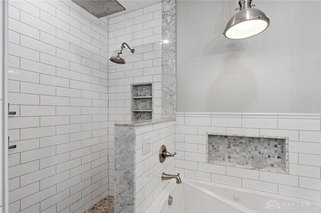 69 Bridge St, Cedarville Twp, OH 45314 - full bath featuring a tile shower and a bath
