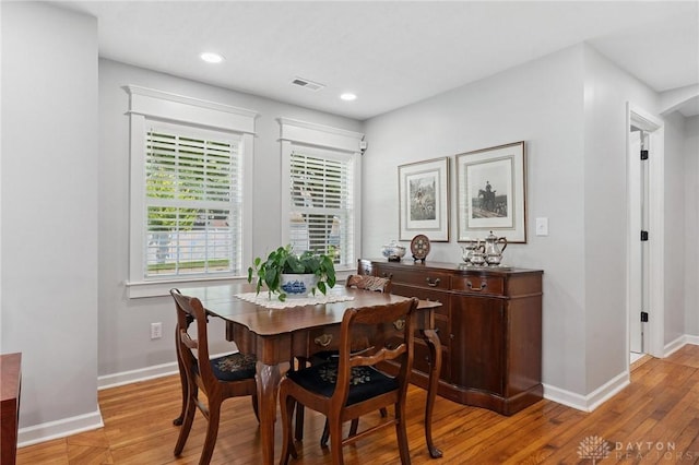 69 Bridge St, Cedarville Twp, OH 45314 - dining room with light wood-type flooring and recessed lighting