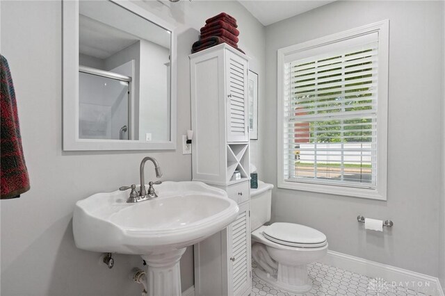 69 Bridge St, Cedarville Twp, OH 45314 - full bath with a shower with door and tile patterned flooring