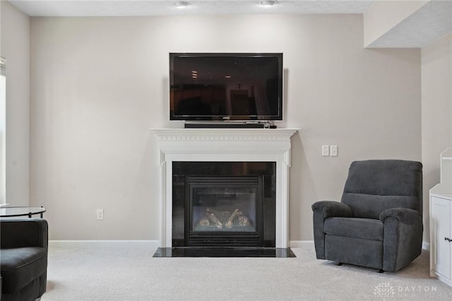 1681 S Branch Rd, Clearcreek Twp, OH 45458 - detailed view of carpet flooring and a fireplace with flush hearth