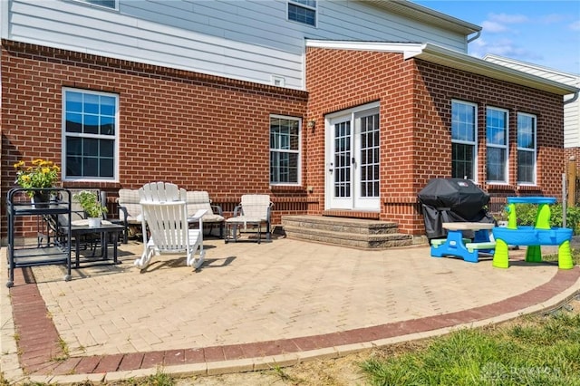 1681 S Branch Rd, Clearcreek Twp, OH 45458 - view of patio / terrace featuring area for grilling and entry steps