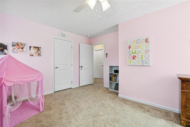 1681 S Branch Rd, Clearcreek Twp, OH 45458 - recreation room featuring carpet flooring and a ceiling fan