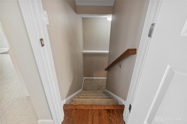 1681 S Branch Rd, Clearcreek Twp, OH 45458 - stairs with carpet floors and baseboards