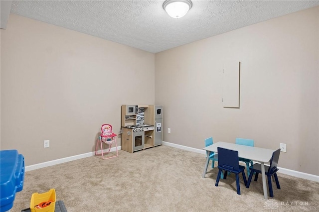 1681 S Branch Rd, Clearcreek Twp, OH 45458 - rec room with a textured ceiling and carpet flooring