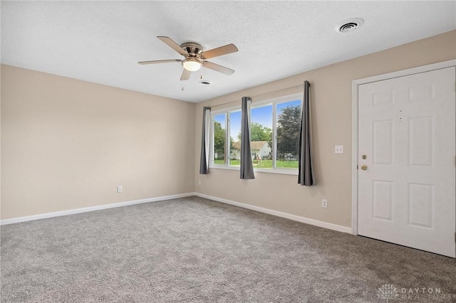 442 Kirkwood Dr, Fairborn, OH 45324 - carpeted spare room featuring a ceiling fan and a textured ceiling