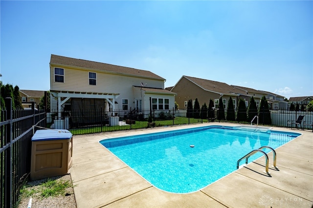 2933 E Ambrosia Ln, Xenia, OH 45385 - view of pool featuring a residential view and a patio