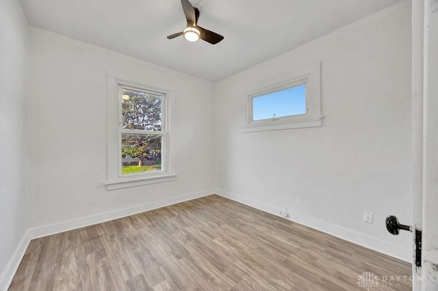 1200 Wyoming St, Dayton, OH 45410 - unfurnished room featuring a ceiling fan and light wood-style floors