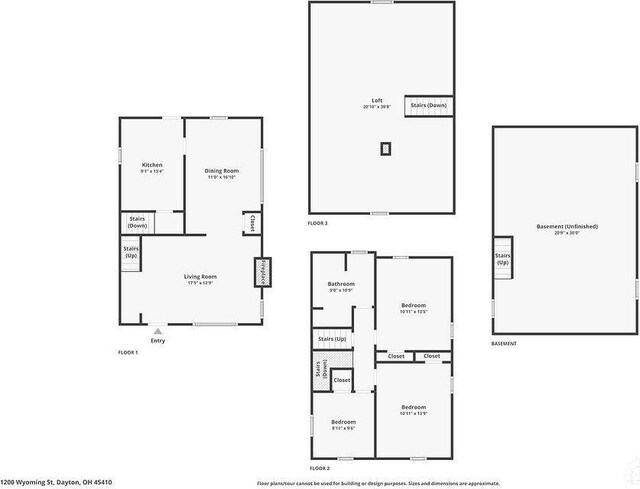 1200 Wyoming St, Dayton, OH 45410 - view of property floor plan