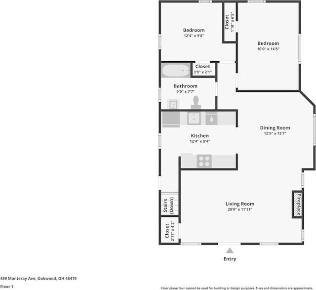 439 Monteray Ave, Oakwood, OH 45419 - view of floor plan / room layout