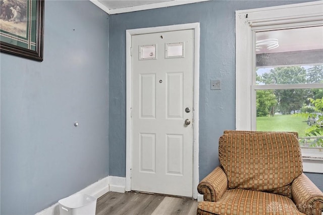 19 S Alder St Unit 21, Dayton, OH 45417 - foyer featuring wood finished floors and crown molding