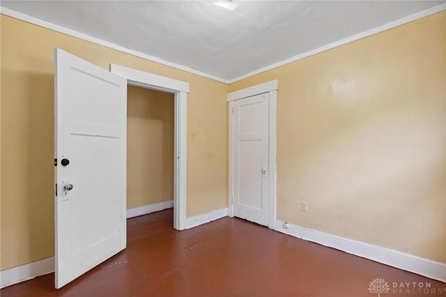 19 S Alder St Unit 21, Dayton, OH 45417 - unfurnished bedroom featuring crown molding and finished concrete flooring