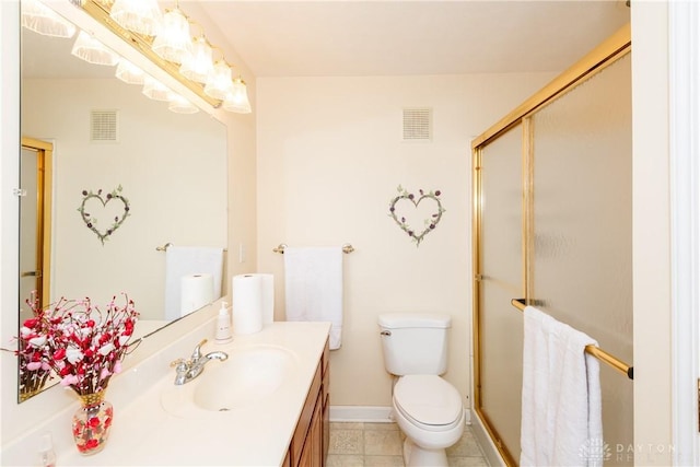 24 Dinsley Pl, Springboro, OH 45066 - full bathroom with vanity, a shower stall, and tile patterned floors